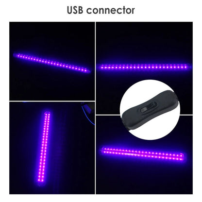 48 LED UV Black Light Bar Fixtures Ultraviolet Blacklight Lamp Strip Party Club