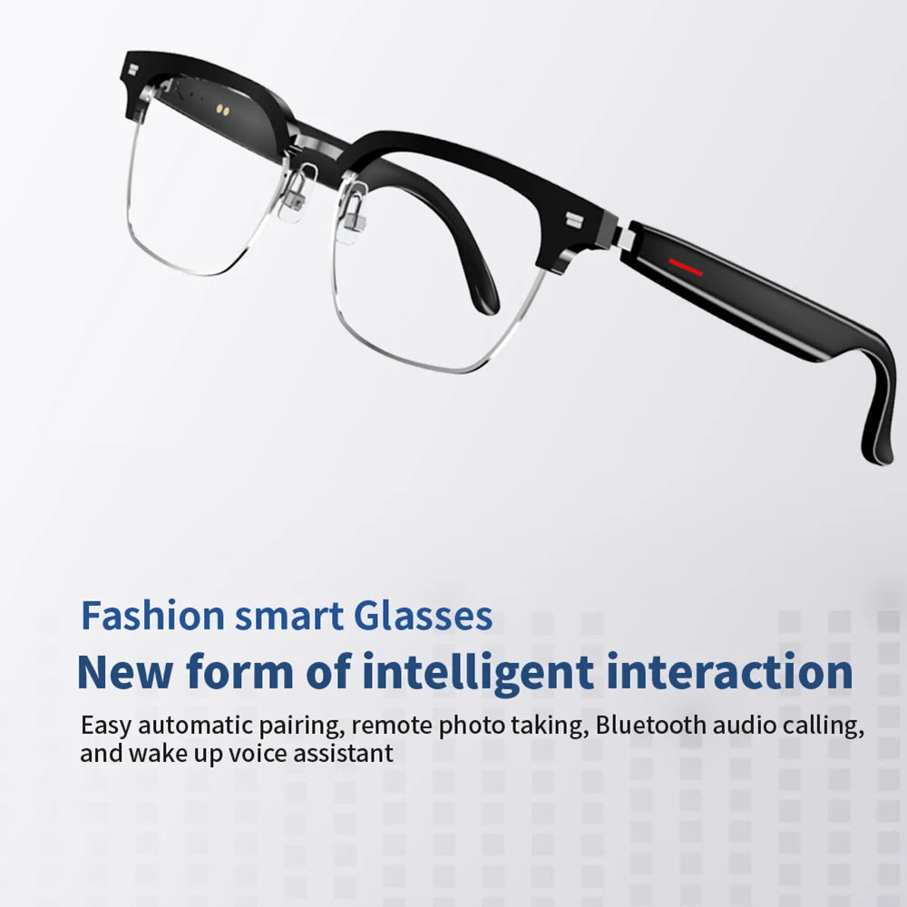 Camera Smart Glasses Bluetooth Call Voice Assistant Listen Music Glasses Smart Sports Polarized Sunglasses Anti-Blue Eyeglasses