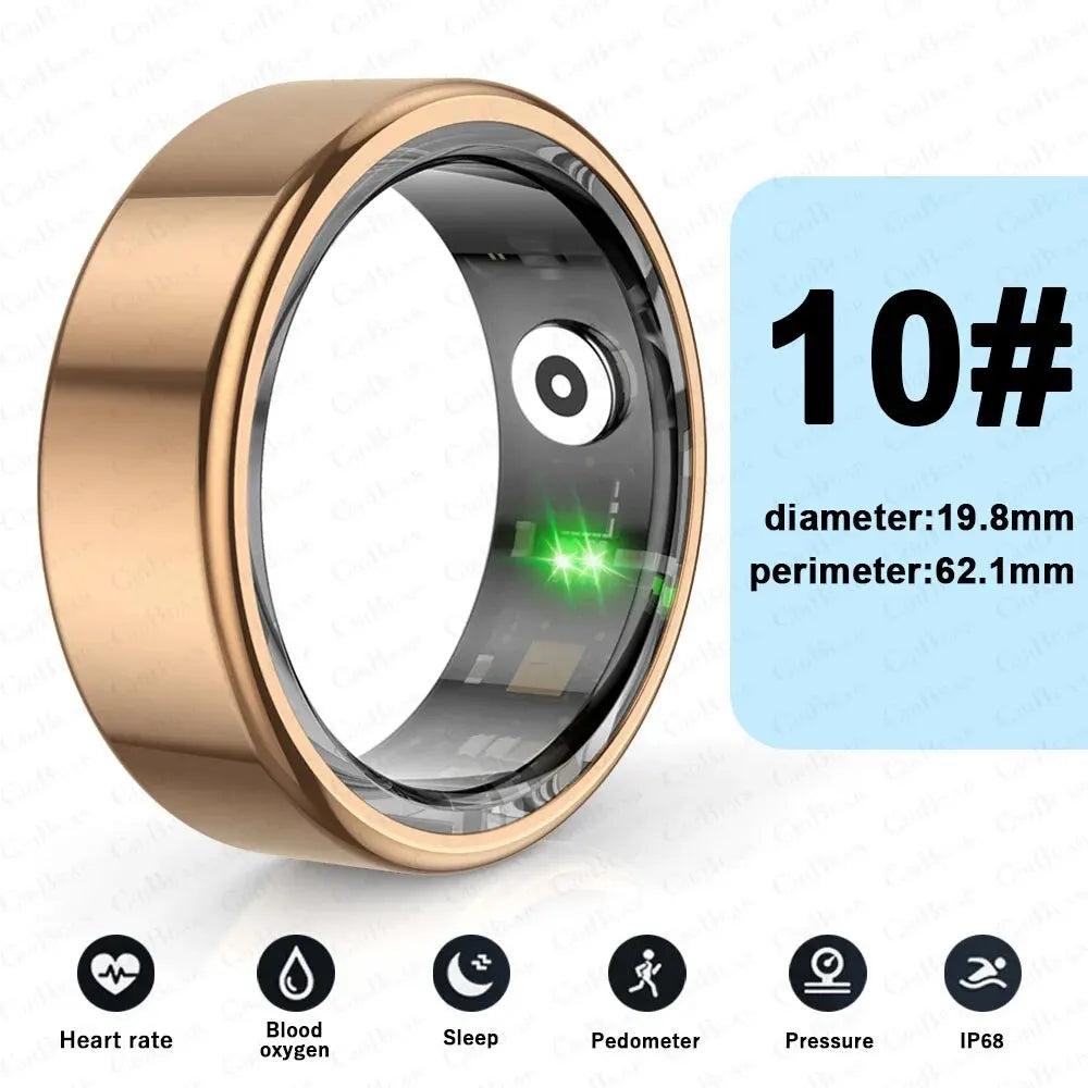 5ATM Waterproof Smart Ring for Men Women Health Monitoring 100+ Sport Modes Fitness Tracking Waterproof Sport Ring Smart 2024New